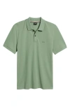 Hugo Boss Boss Pallas Cotton Polo In Green Ii