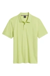 Hugo Boss Boss Pallas Cotton Polo In Light Green