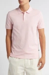 Hugo Boss Boss Pallas Cotton Polo In Light Pink