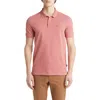 Hugo Boss Boss Pallas Cotton Polo In Pink