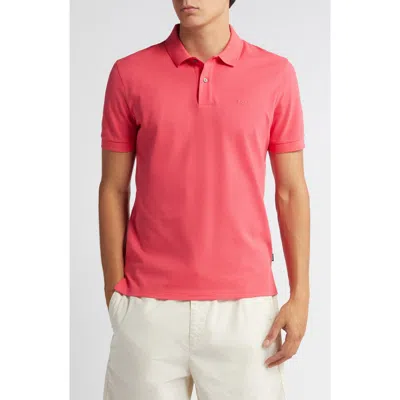 Hugo Boss Boss Pallas Cotton Polo In Red