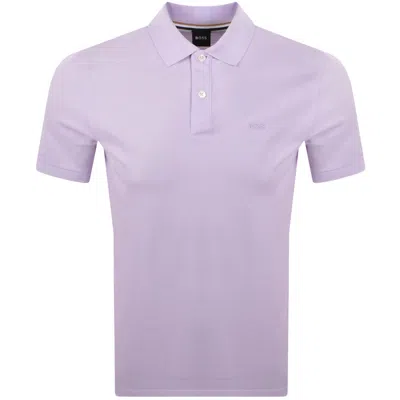 Hugo Boss Boss Pallas Polo T Shirt Lilac In Purple
