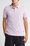Hugo Boss Boss Pallas Solid Cotton Polo In Open Purple
