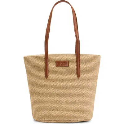 Hugo Boss Boss Palmah Faux Raffia Tote