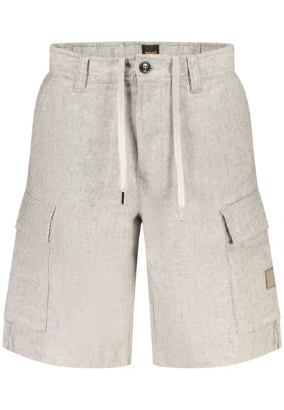 Hugo Boss Boss Pantaloncino Sisla-9-cargo-shorts In Gray