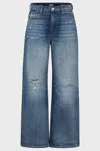 Hugo Boss Wide-leg Jeans In Blue Rigid Denim In Blue
