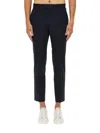 Hugo Boss Tailored Trousers With Belt Loops And Pockets In Blue