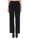 Hugo Boss Boss Tuleah Wool Flare Pants In Black