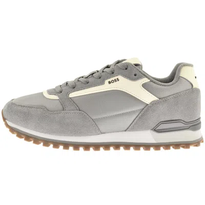 HUGO BOSS BOSS PARKOUR L RUNNER TRAINERS GREY