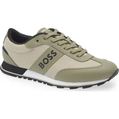 Hugo Boss Boss Parkour Runner Sneaker In Green