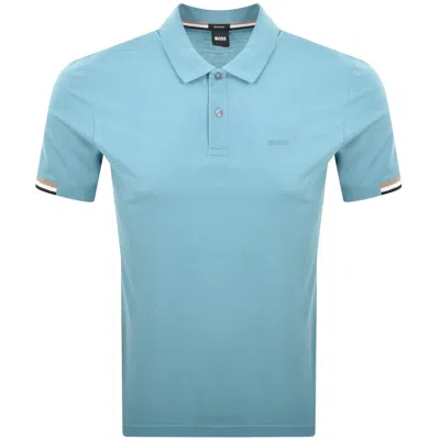 Hugo Boss Boss Parlay 147 Mercerised Polo Blue