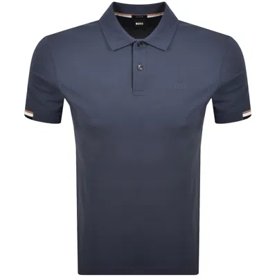 Hugo Boss Boss Parlay 147 Mercerised Polo Blue