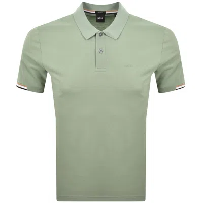 Hugo Boss Boss Parlay 147 Mercerised Polo Green