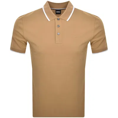 Hugo Boss Boss Parlay 190 Polo T Shirt Beige