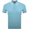 Hugo Boss Boss Parlay 190 Polo T Shirt Pale Blue In Blue