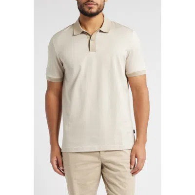 Hugo Boss Boss Parlay Cotton Piqué Polo In Light Beige