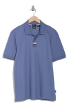 Hugo Boss Boss Parlay Tipped Cotton Polo In Blue