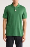 Hugo Boss Boss Parlay Tipped Cotton Polo In Green
