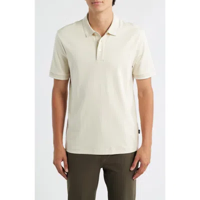 Hugo Boss Boss Parlay Tipped Cotton Polo In White
