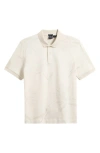 Hugo Boss Boss Parris Floral Jacquard Polo In Open White
