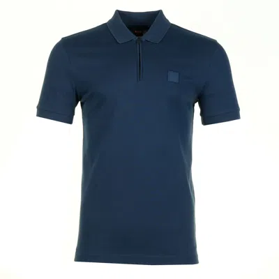 Hugo Boss Boss Passerzip Short Sleeve Polo 464 Open Blue
