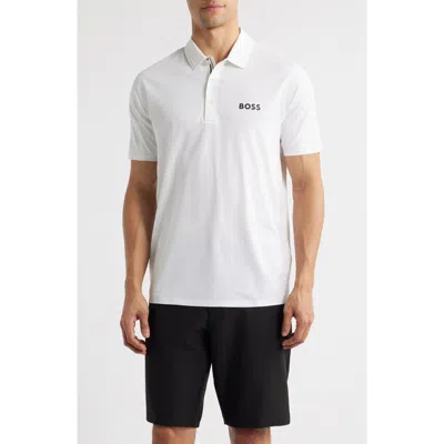 Hugo Boss Boss Patteo Slim Fit Active Polo In White