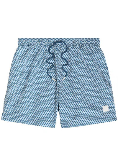 Hugo Boss Boss Patterned Shell Swim Shorts In Blue