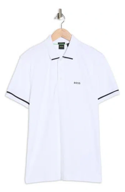 Hugo Boss Boss Paule Knit Polo In White
