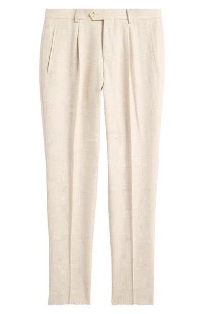 Hugo Boss Boss Peet Pleated Alpaca Blend Dress Pants In Neutral
