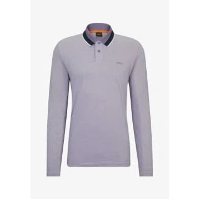 Hugo Boss Boss Peoxford Long Sleeve Polo Shirt Purple