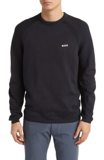 Hugo Boss Boss Perform-x Crewneck Sweater In Blue