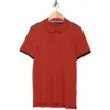 Hugo Boss Boss Phillipson Cotton Polo In Dark Red