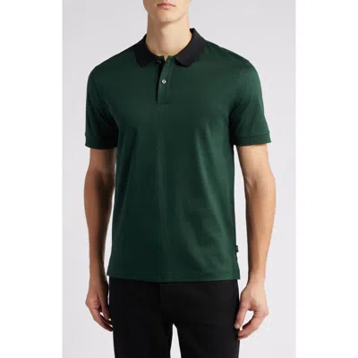 Hugo Boss Boss Phillipson Slim Fit Polo In Green