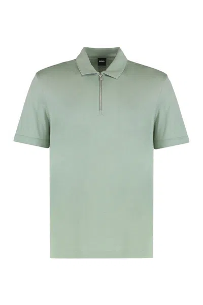 HUGO BOSS BOSS PIQUE COTTON BLEND POLO