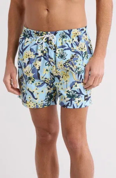 Hugo Boss Boss Piranha Swim Trunks In Blue