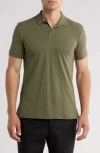 Hugo Boss Boss Parlay Geo Pattern Cotton Polo In Beige