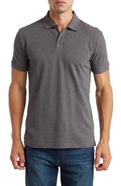 Hugo Boss Boss Piro Solid Polo In Med Gy