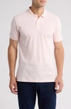 Hugo Boss Boss Piro Solid Polo In Pastel Pink