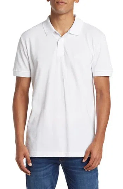 Hugo Boss Boss Piro Solid Polo In Wht