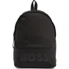 Hugo Boss Boss Pixel Logo Backpack In Black