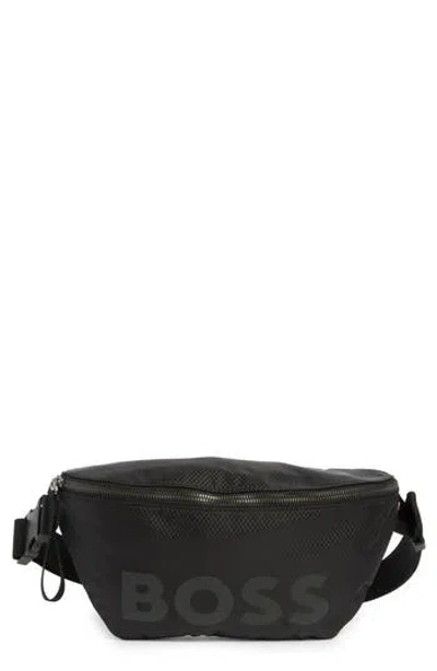Hugo Boss Boss Pixel Recycled Belt Bag In Black