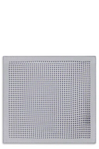 Hugo Boss Boss Pocket Handkerchief In A Linen-cotton Blend In Gray