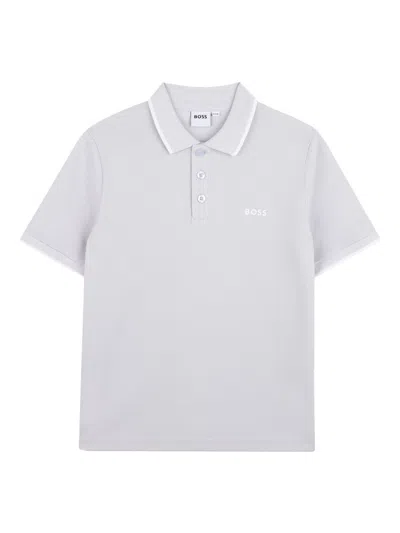 Hugo Boss Boss Polo A Maniche Corte In Gray