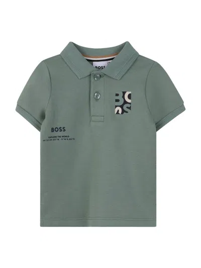 Hugo Boss Boss Polo A Maniche Corte In Green