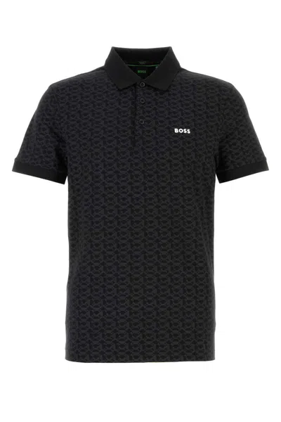 Hugo Boss Boss Polo In Black