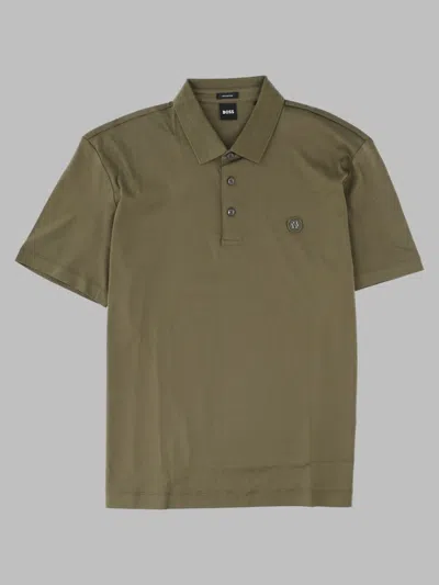 Hugo Boss Boss Polo Con Logo In Green