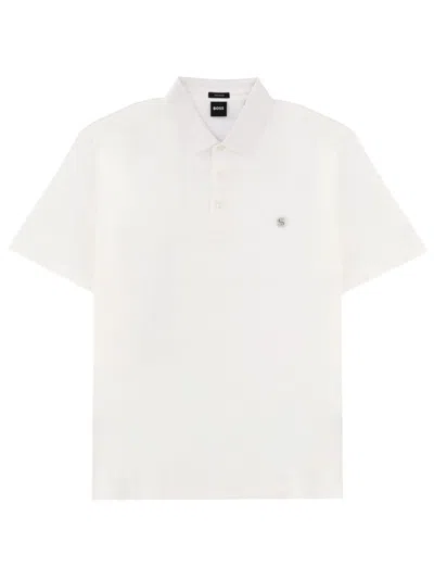 Hugo Boss Boss Polo Con Logo In White