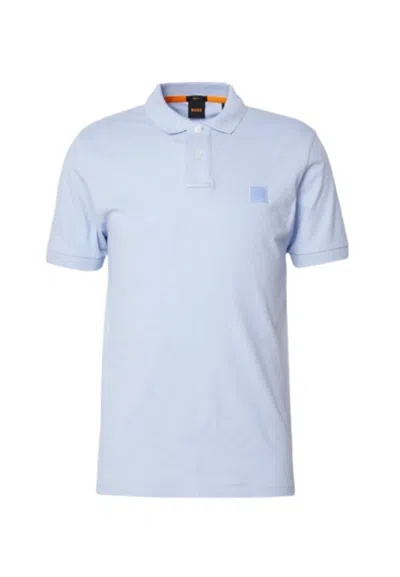Hugo Boss Light Blue Slim Fit Logo Polo