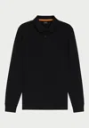 Hugo Boss Boss Polo Pe_interlock_long In Black