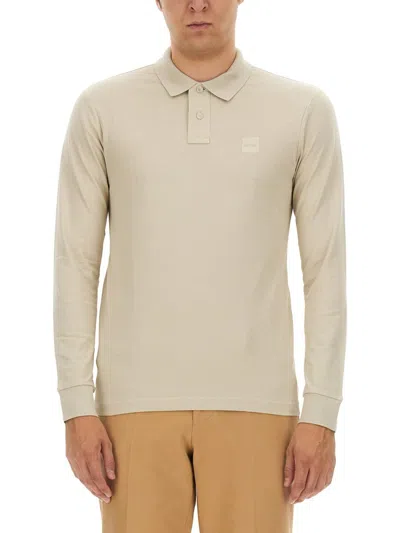 Hugo Boss Polo Shirt "passerby" In Beige